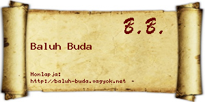 Baluh Buda névjegykártya